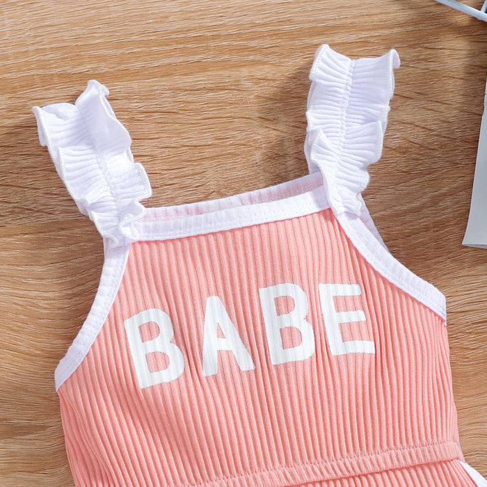 Summer Baby Girl Sling Romper Bodysuit
