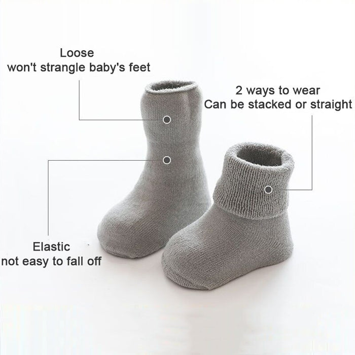 3 Pairs Of Winter Warm Thick Kids Cotton Socks