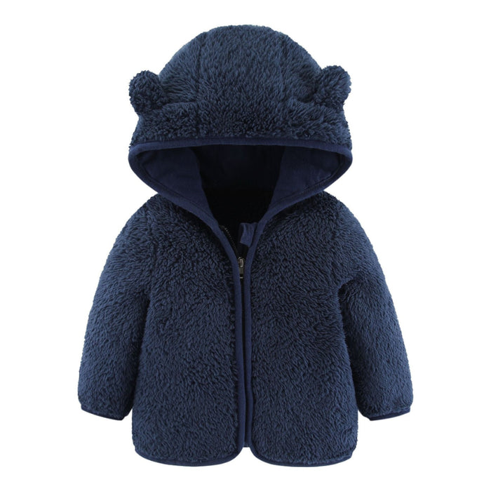 Autumn Hooded Bear Ears Coat For Toddlers