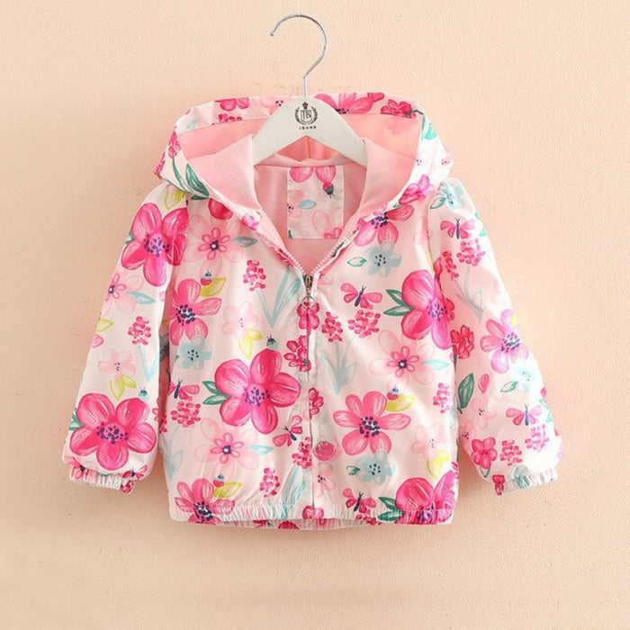 Funky Printed Cartoon Hooded Coat