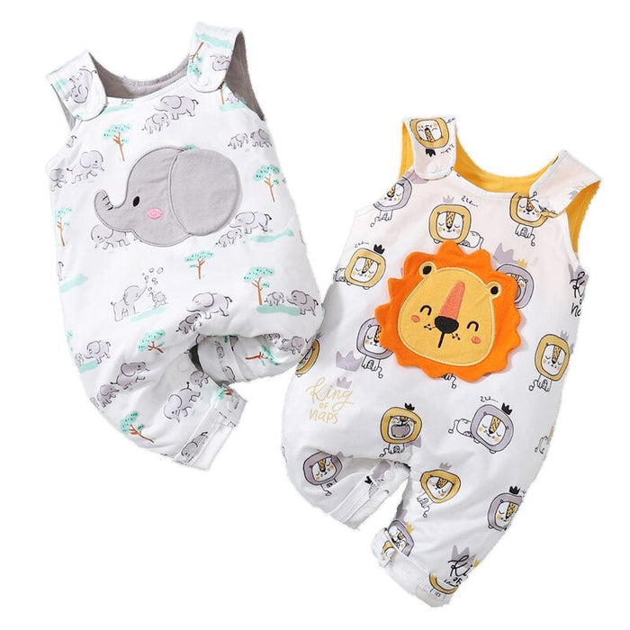 Unisex Baby Cartoon Pattern Romper