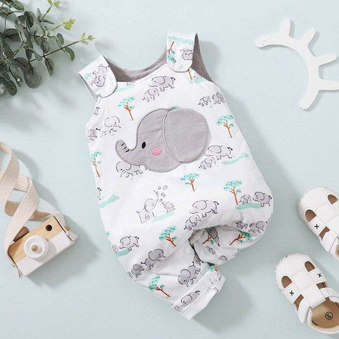 Unisex Baby Cartoon Pattern Romper