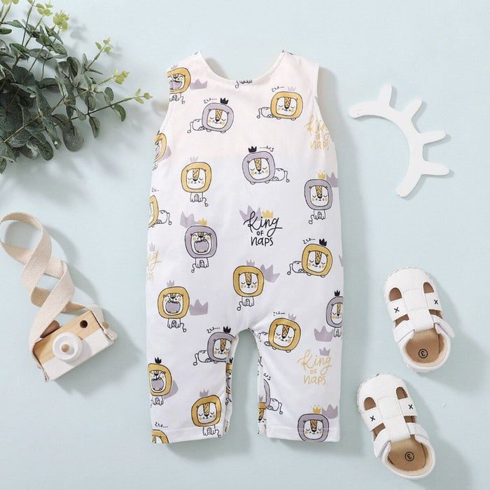 Unisex Baby Cartoon Pattern Romper