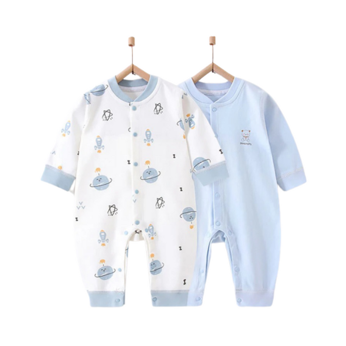 2Pcs Pure Cotton Newborn Jumpsuits