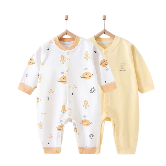 2Pcs Pure Cotton Newborn Jumpsuits