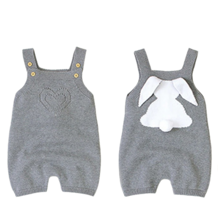 Soft Knitted Jumpsuits With Bunny Cartoon