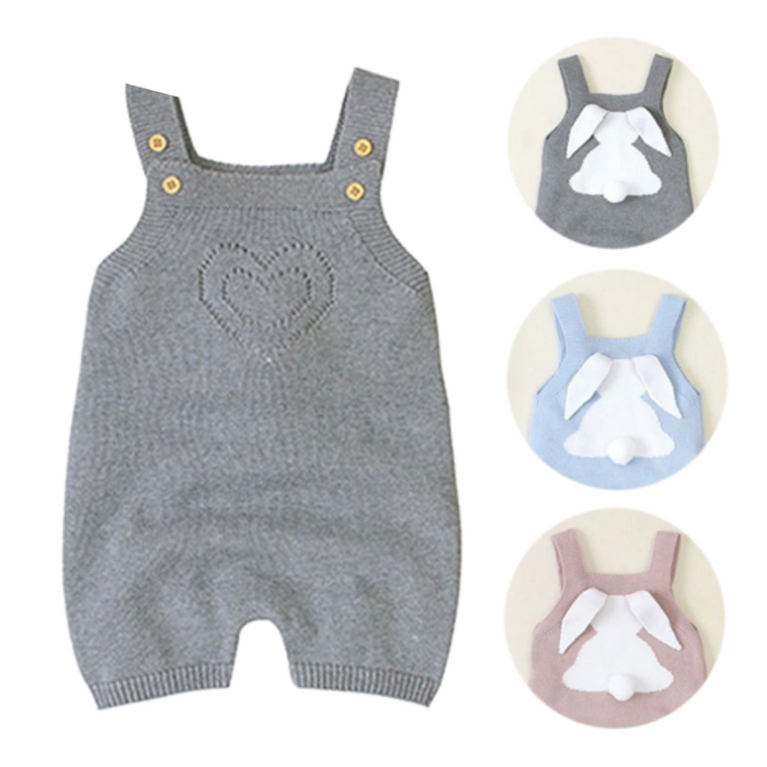 Soft Knitted Jumpsuits With Bunny Cartoon