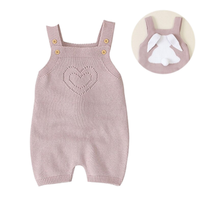 Soft Knitted Jumpsuits With Bunny Cartoon