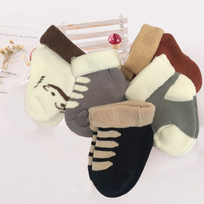 5 Pairs Of Baby Thick Soft Winter Socks