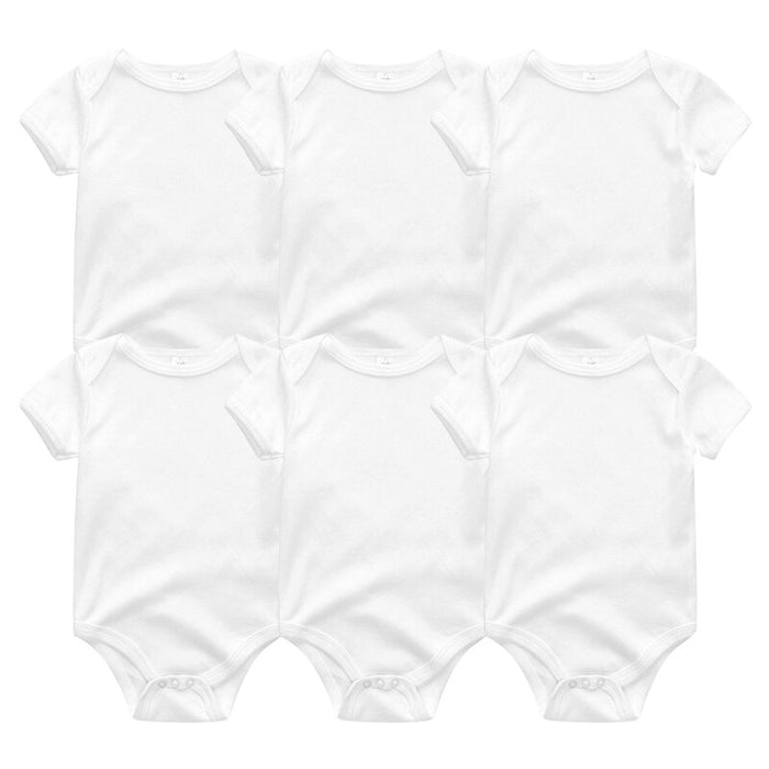 6Pcs Of Short Sleeve O-Neck Bodysuits