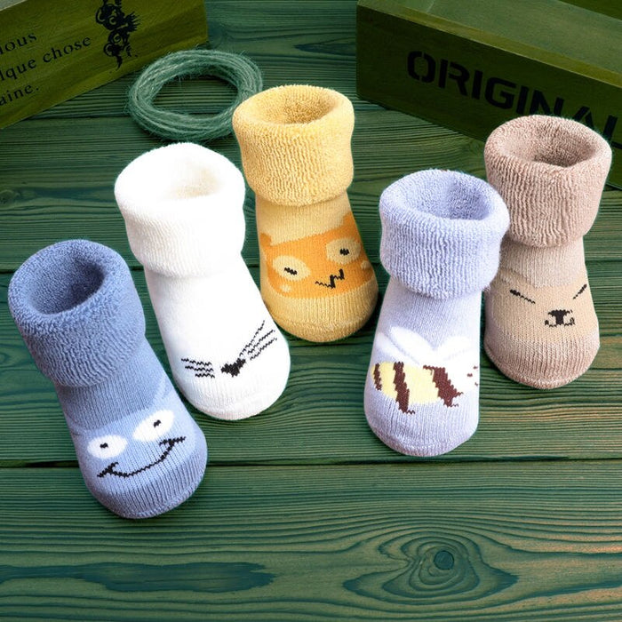 5 Pairs Of Baby Thick Soft Winter Socks