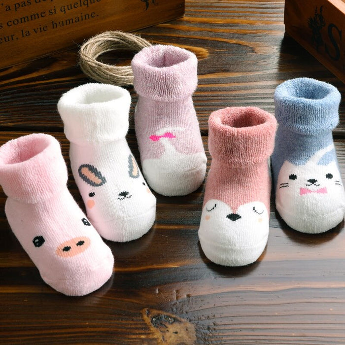 5 Pairs Of Baby Thick Soft Winter Socks