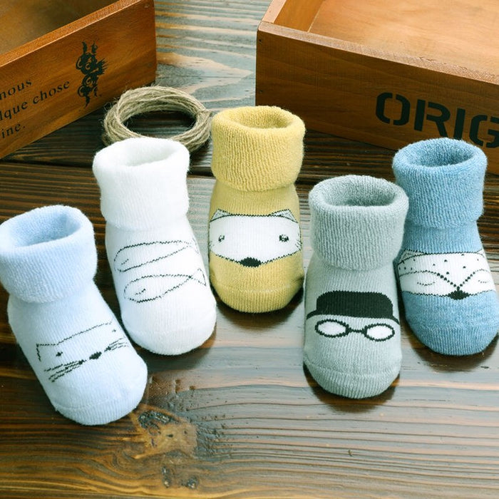 5 Pairs Of Baby Thick Soft Winter Socks