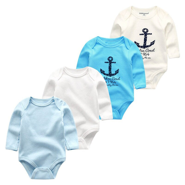 4 Pcs Of Newborn Long-Sleeved Jumpsuits Set