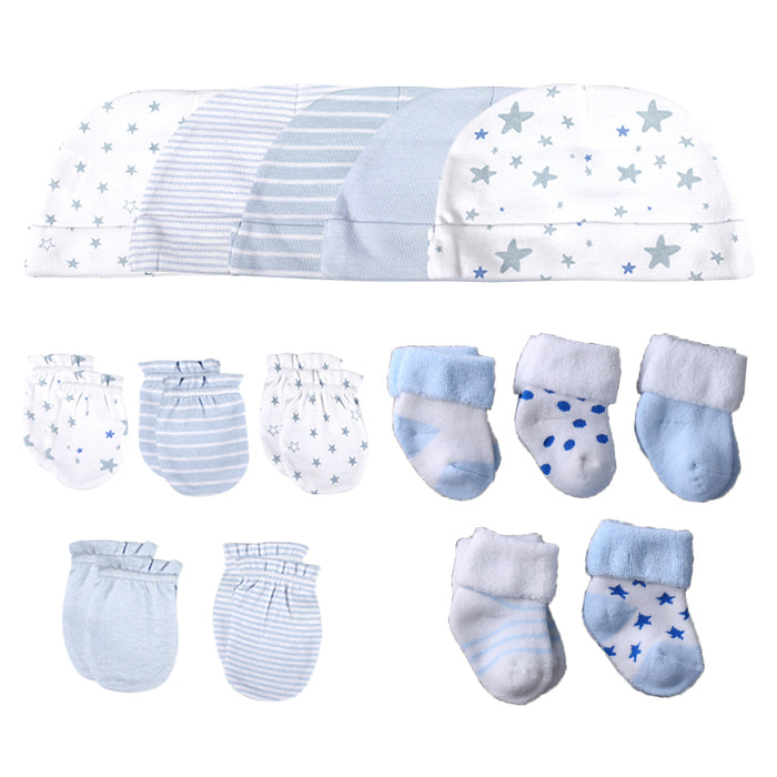 Fall Winter Newborn Baby Hats, Gloves & Socks Sets