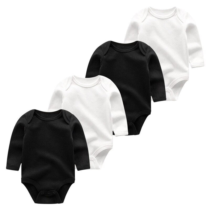 4 Pcs Of Newborn Long-Sleeved Jumpsuits Set