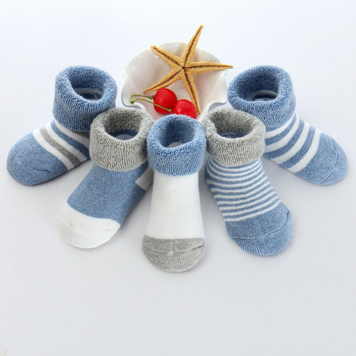 5 Pairs Of Baby Thick Soft Winter Socks