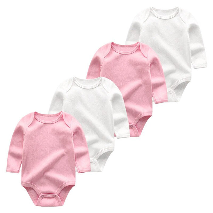 4 Pcs Of Newborn Long-Sleeved Jumpsuits Set