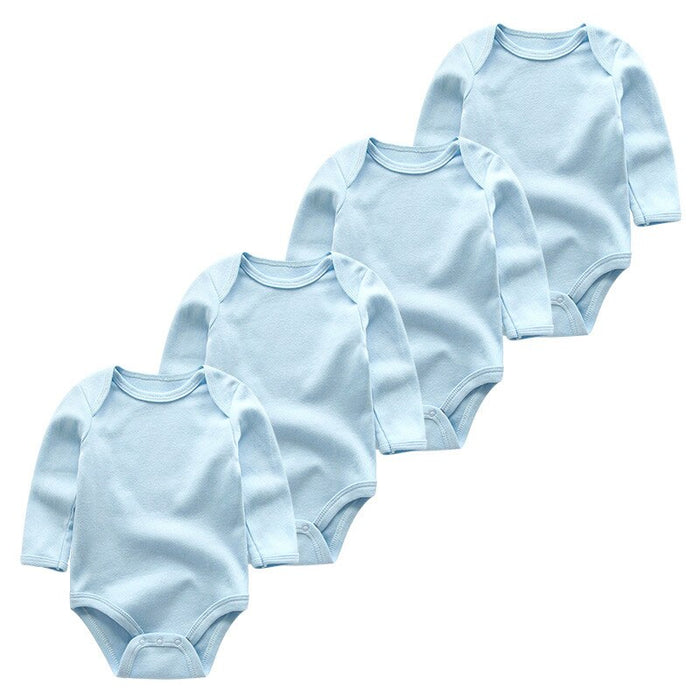 4 Pcs Of Newborn Long-Sleeved Jumpsuits Set