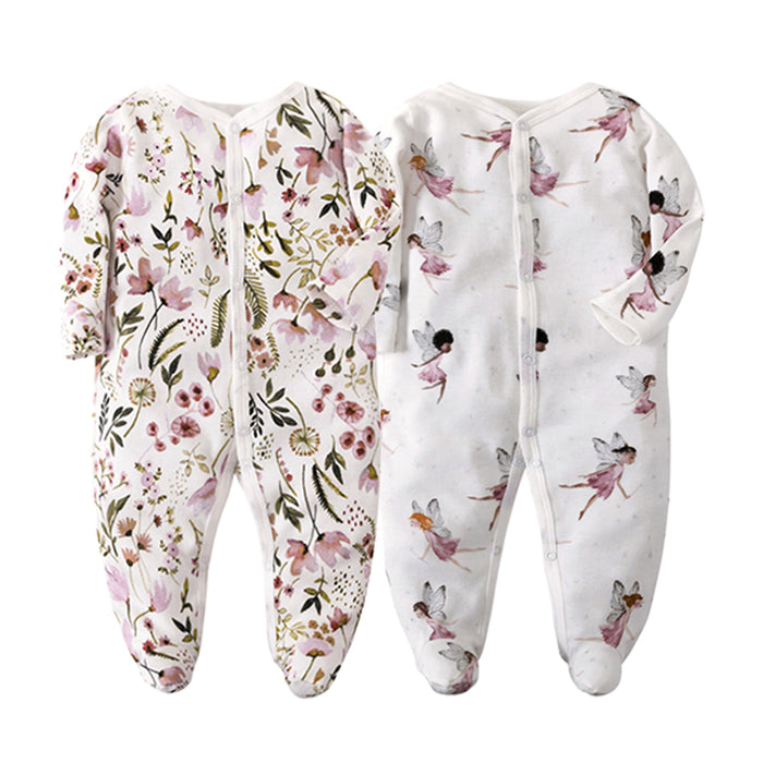 Fall Winter Infant Floral Rompers