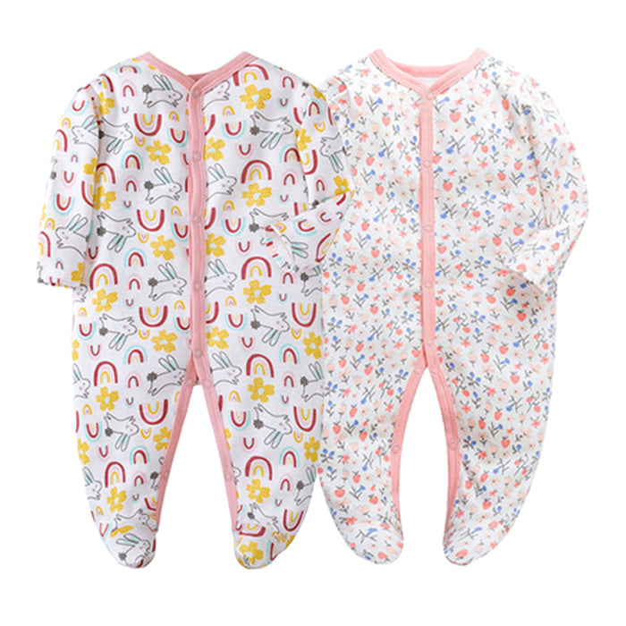 Fall Winter Infant Floral Rompers