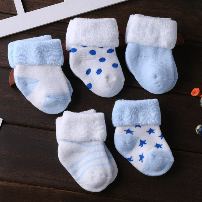 5 Pairs Of Baby Thick Soft Cotton Winter Socks