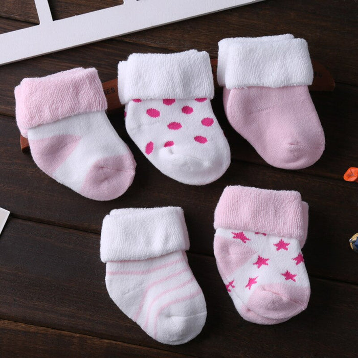 5 Pairs Of Baby Thick Soft Cotton Winter Socks