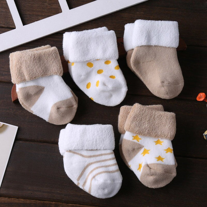 5 Pairs Of Baby Thick Soft Cotton Winter Socks