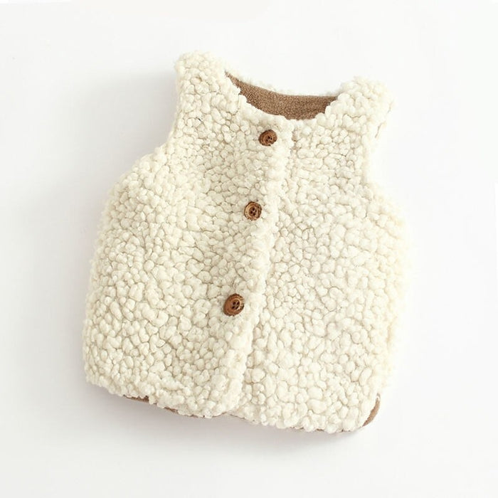 Winter Baby Hooded Knitted Vest Coat